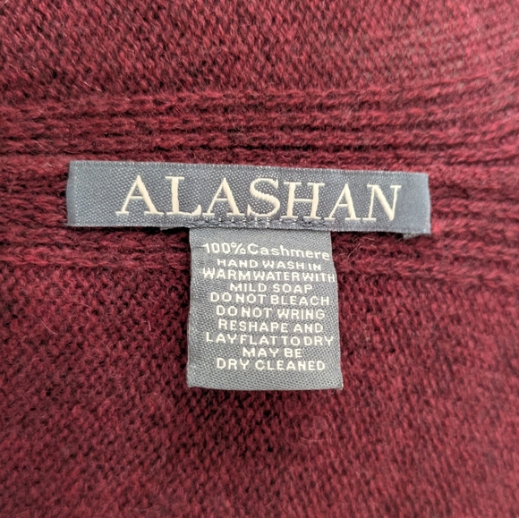 NWT Alashan Cashmere 100% Cashmere Dress Topper - Paprika (Burgundy) - Picture 6 of 9